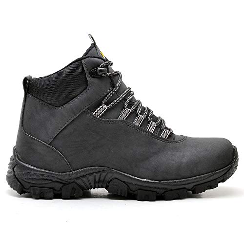 Kit Bota Coturno Adventure Preto + Cinto E Carteira Queima estoque (42)