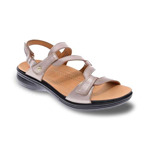 Image of Revere Shoes Emerald Back Strap Sandal for Women - Leather Sandals with Adjustable Straps - Lightweight Arch Support - Comfort Walking Sandals