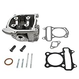Glixal ATGT-12Z GY6 49cc 50cc to 100cc Scooter Engine 50mm Cylinder Head Assy with Valves Set for 139QMB 139QMA Chinese Moped ATV Go Kart Quad (Non EGR Type, 69mm Valves)