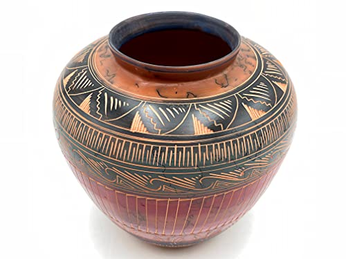 Native American Indian Navajo Pottery Handmade Vase Hand Painted Home Decor Multicolor #TOP1