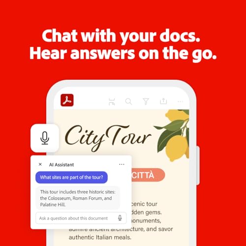 Image of Adobe Acrobat AI Assistant | PC /Mac | Software Download | PDF Software | Activation Required