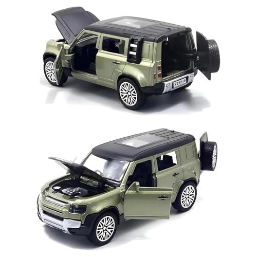 Image of DREAMY DEN 1:36 Defender Die-Cast Metal Toy Car | Pull Back Action with Openable Doors, Bonnet & Boot | Realistic Lights & Detailing | Premium Miniature Car Model Toy for All Ages