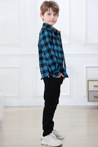 Image of Betusline Boy and Men Button Down Plaid Shirt | Soft,Breathable and Comfortable Fabric