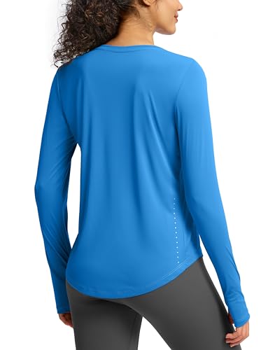Image of Soothfeel Lightweight Long Sleeve Workout Tops for Women Gym Running Shirts