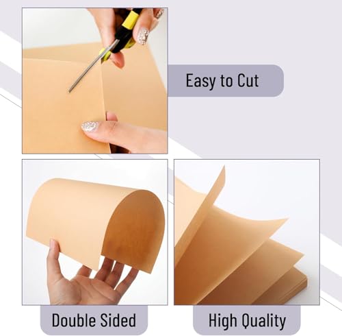 12Pack Wellpappe, Dicke Pappe zum Basteln, A4 Bastelkarton Wellpappzuschnitt zum Basteln für Crafts, DIY Malen und kreative Projekte, Braune Kraftpappe für stabile Bastelarbeiten