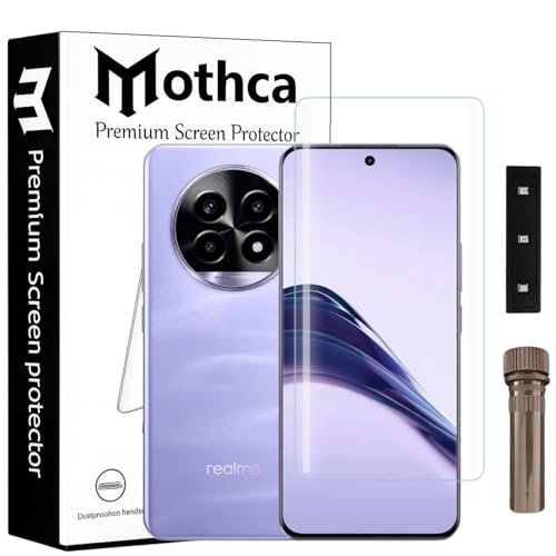 Image of Mothca Curved UV Tempered Glass Screen Protector for Realme 13 Pro Plus | HD Clear | Full Screen Coverage | Pack of 1