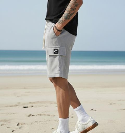 Image of INDICLUB Men's Athletic Performance Shorts,Casual Everyday Wear, Comfortable Drawstring Style