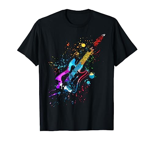 T-shirt Humoristique Guitar Octopus - Noir, Coton, Toutes Tailles, Personnalisable, Neuf Avec étiquettes