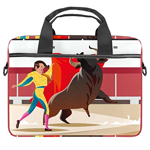 Bolso bandolera para laptop Border Collie y funda maletín multicolor de 14 pulgadas para oficina
