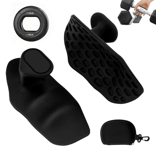 Euablfo 2 Stück Anti Griffpolster Kraftsport, Griffring, Handschutz Gym, Atmungsaktive & rutschfeste Grip Pads, Griffhilfen Kraftsport, für Klimmzüge, Bodybuilding, Fitness & Crosstraining