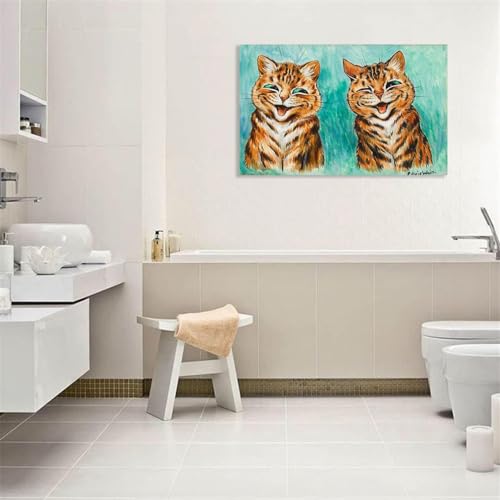 Poster Louis Wain Réconciliation tableau déco chat 95x60cm - 5
