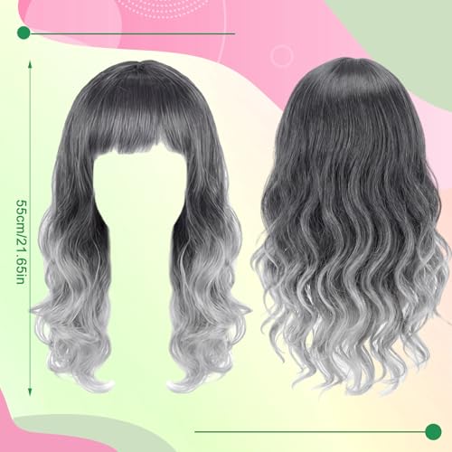 Image of Geyoga 12 Pcs Colorful Wigs for Women Colorful Long Curly Wigs
