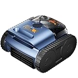 Cordless Robotic Pool Vacuum with Smarter Navigation & Track Drive, Dual 180W Brushless Motors, Wall & Waterline Climbing, 150-Min Runtime, for Inground & Above-Ground Pools up to 2,150 Sq. Ft.