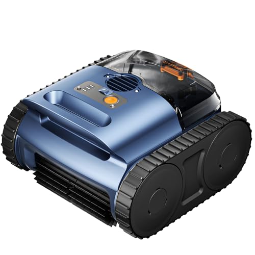 Cordless Robotic Pool Vacuum with Smarter Navigation & Track Drive, Dual 180W Brushless Motors, Wall & Waterline Climbing, 150-Min Runtime, for Inground & Above-Ground Pools up to 2,150 Sq. Ft.