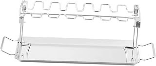 iplusmile 1 Peça Rack De Perna De Frango Assado Grelha Externa Dobrável Grelha Dobrável Rack De Asa De Frango Para Fumante Suporte De Asa De Frango Suporte De Frango Para Fumante