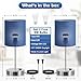 Blue Touch Lamps for Nightstand Set of 2 - Bedside Table Lamp for Bedroom with Dual USB Ports & AC Outlet, 3-Way Dimmable Lamps for Living Room Boys Room, Night Light with 5000K Daylight Bulbs