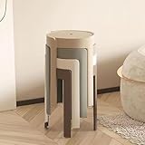 Juego de 4 taburetes de bar acrílicos modernos apilables con altura de mostrador, sillas de comedor sin respaldo para sala de estar, diseño elegante y que ahorra espacio