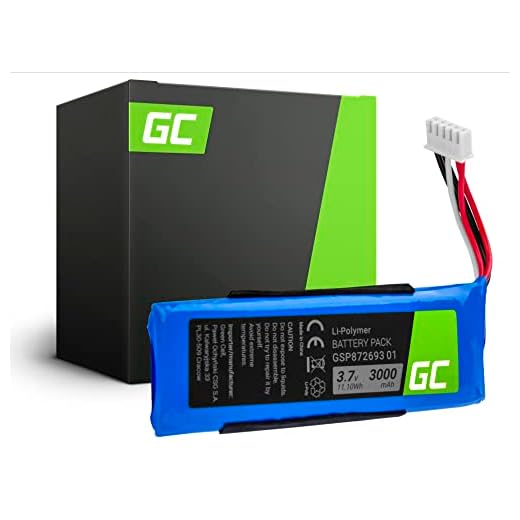 Green Cell ® GSP872693 01 GSP87269301 batteri för bluetooth trådlös högtalare JBL Flip 4 Flip IV Flip 4 Special Edition (Li-Polymerceller 3 000 mAh 3,7 V) garanterad kapacitet, 12 månaders garanti