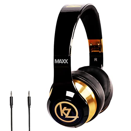 Krankz Audio Noise Cancelling Bluetooth Headphones - Wireless Wired Over Ear Headphones for Phones, Gaming, Computer - Comfortable Ear Pads, Built-in Microphone - Up to 44 Hours Battery Life