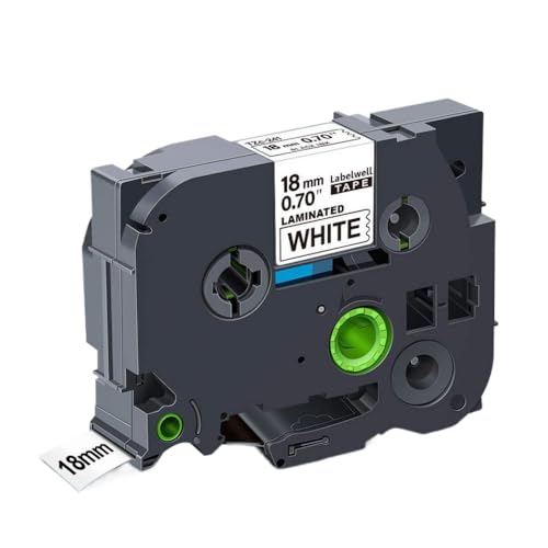 Compatible Printer Ribbon 241 for 18mm Laminated Label Tape Black On White Cartridge for Label Maker