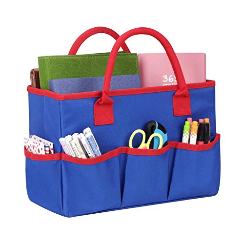 Sac fourre-tout pour artiste, fournitures de classe, classeur pour bureau, classeur, organisation, art de stockage, artisanat, organisateur de maquillage, sac de rangement pour la couture (bleu)