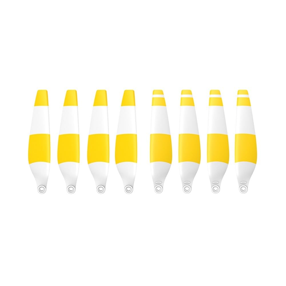 KUANDEDIAN 8PCS 6030F Propellers, Low Noise Light Weight Wing Suitable for DJI Mini 3 Pro and Mini 4 Pro Drone Replacement Propellers(8pcs White Yellow)