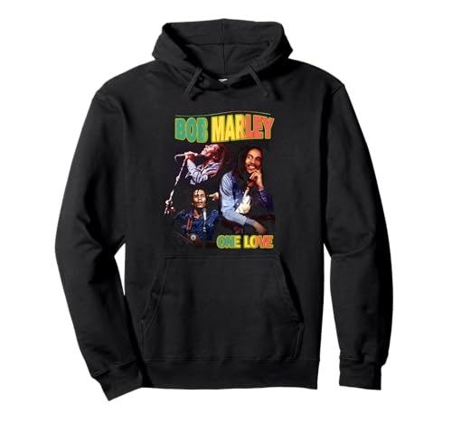 Oficial Bob Marley One Love Reggae Clásico Vintage Sudadera con Capucha