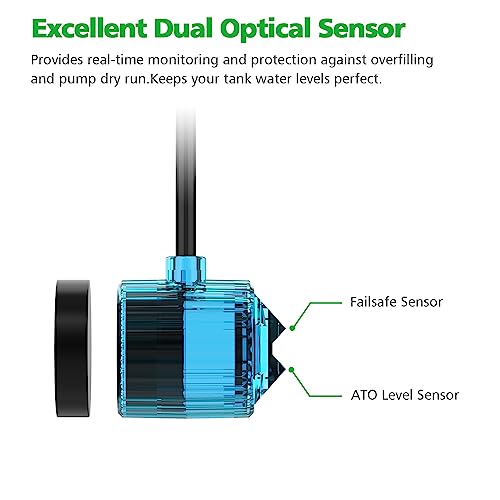 Image of Auto Top Off System Saltwater Aquarium, Water ATO for Reef Fresh Tank | Stable Water Levels & Salinity, QST Real-Time Anti-Overflow, 1mm Precision Sensing, Easy Setup, 2-Year Warranty, Blue