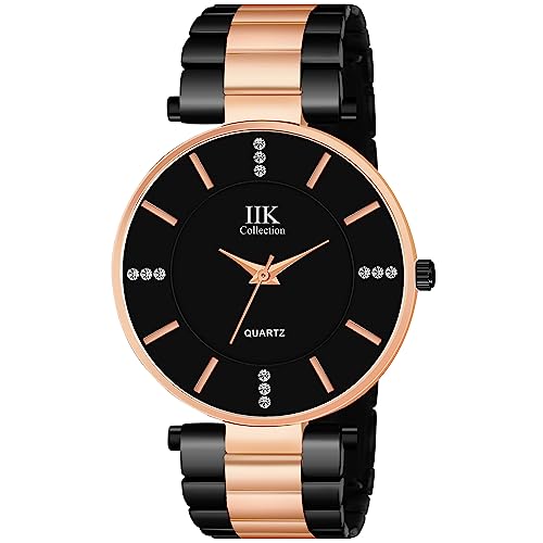 IIK COLLECTION Watches for Men Round Studded Formal Dial |Analogue Quartz Movement Mens Watch |Long Battery Life|Watches for Boys Stylish Belt Mens Watch – Water Resistant Watches for Boys
