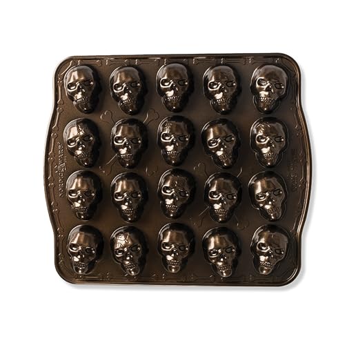 Nordic Ware Skull Bite Cakelet, 2.5 Cups, Bronze