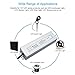 LightingWill Waterproof IP67 LED Power Supply Driver Transformer 60W 110V AC to 12V DC Low Voltage Output with 3-Prong Plug 3.3 Feet Cable for Outdoor Use