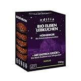 Odilia Nürnberger Bio Natur Elisen Lebkuchen: Vegan & Ohne Zuckerzusatz (Mit natürlicher Dattelsüsse) | Handgemacht und reich an Nüssen | Made in Germany (1 pack, 350, gramm)
