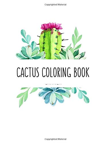 Cactus Coloring Book: Coloring Toy Gifts for Kids or Adults | Cute Easy and Relaxing Realistic Animal Large Print Birthday Gifts