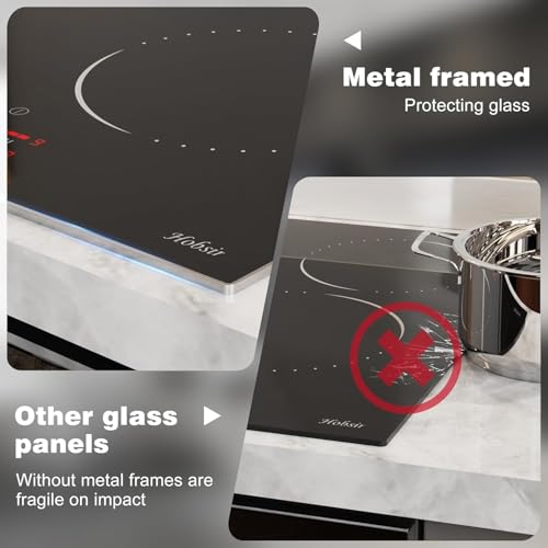 Hobsir Hob HSC-D58404 Hobsir 30 Inch Electric Cooktop 5 Burners Ceramic Cooktop, 8400W Drop-In Electric Radiant Cooktop With Glass Protection Metal Frame thumb #1