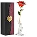 Red 24K Gold Rose,Forever Roses Flower,Long Stem with Display Stand in Gift Box,Best Romantic Gift for Valentines Day, Mothers Day, Anniversary, Birthday Gift,Treating Yourself, Valentine's Day