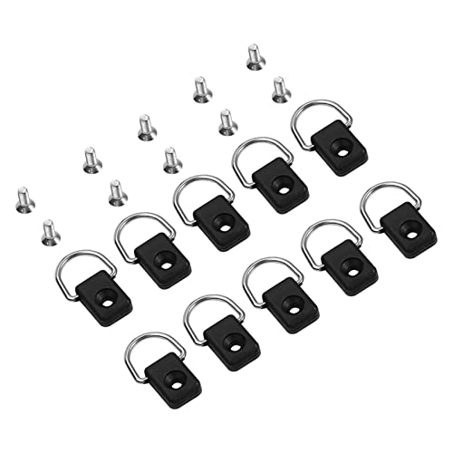 zalati Kayak D Ring 10pcs 304 Stainless Steel Lashing Eyelets Boat D-Ring Safety Tying Loop Deck Mounting with M6 Screws for or Canoe Kayak Boat Fishing Sailing Trailer
