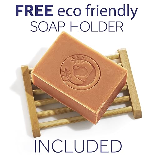 Ancient Greek Remedy Organic Face and Body Soap Bars for Dry, Normal, and Sensitive Skin. Gentle Wash Treatment for Women and Men With soap Holder (2 pack)