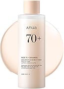 Anua Rice 70 Glow Milky Toner, Glass & Dewy Skin, Hydrating & Barrier Care, Rice Water, Niacinamide, Ceramides, All Skin Types, Fragrance-Free, Non Comedogenic, Korean Skincare, 8.45fl.oz