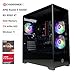 CyberPowerPC Wyvern Gaming PC - AMD Ryzen 5 8400F, AMD Radeon RX 9060 XT 8GB, 16GB RAM, 1TB NVMe SSD, 650W 80+ PSU, Wi-Fi, Windows 11, Prism Panoramic RGB Black