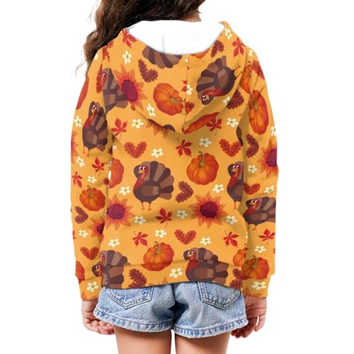 Image of Coloranimal Unisex Girls Boys Long Sleeve Casual Hoodies & Sweatshirts Tops Kids Zip Up Jacket Coat Age 6-16 Year