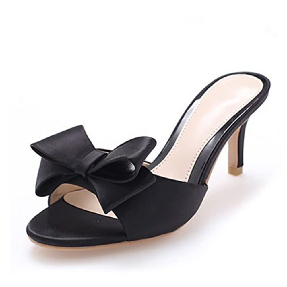 Chaussures d'été talon hauts et mules à talon satin BININBOX pour femme - 6