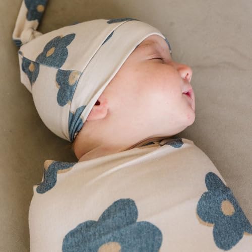 Image of Copper Pearl Swaddle Blankets for Newborns | Soft Stretchy Receiving Blankets for Boys and Girls | Large 46 x 46 Inch Baby Blankets | Lightweight and Breathable Swaddles | Gemma in Tan