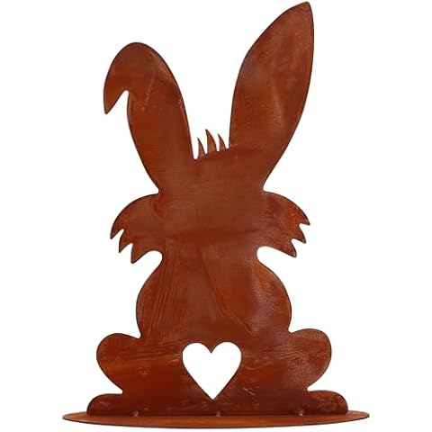 Rostikal 40 cm Rust Decorative Easter Bunny Figurine Cover