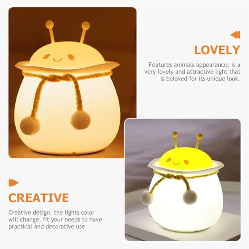 Lámpara de noche recargable de silicona con luz USB y diseño animal miniatura 5