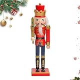 クリスマス くるみ割り人形,木製 ナットクラッカー 兵士 人形 | 屋内 屋外 玄関 家庭 パーティー ホーム 暖炉 ホリデー 祝祭 ガーデン 用 フィギュア 装飾品,クリスマス 飾り