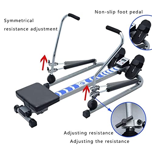 Image of Fitness Equipment Rowing Machine Household Training Rowing Machine Water Resistance Hydraulic Rowing Machine Indoor Fitness Equipment Black 126 * 58