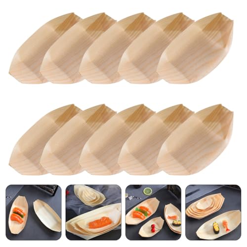 Platos desechables de madera para sushi FAVOMOTO 60 pcs miniatura 7