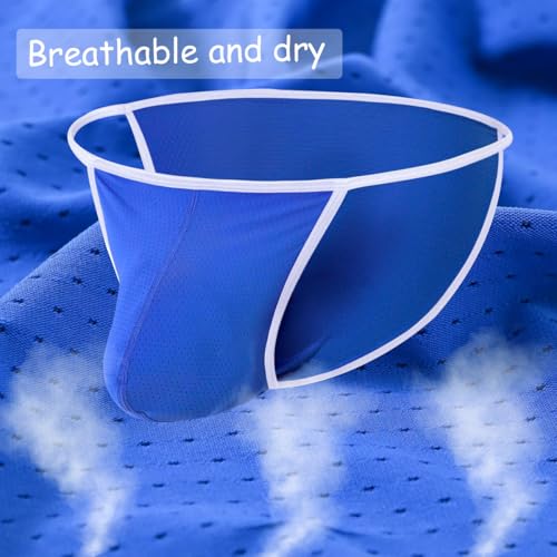 Mens Mesh Breathable Briefs,Ball Pouch Bulge Enhancing and Low Rise Underwear for Men,Soft and Comfortable3