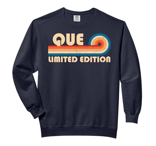 QUE Retro 70s 80s Sunset Stripe Comfort Colors Adult Sweatshirt