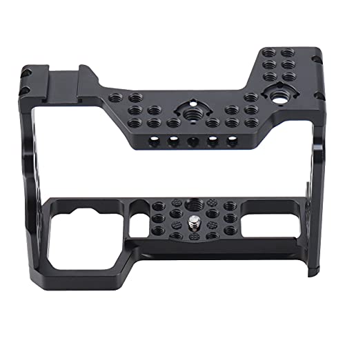 Image of FocusFoto Camera Cage Video Filmmaking Stabilizer Rig Aluminium Alloy Extension Frame with Cold Shoe and 1 /4 inch 3 /8 inch Screw Mouting for Sony A9 / A7RIII / A7III / A7RM3 / A7M3 / A7R3 Camera
